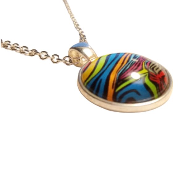 Happy Pride Swoosh Silver Necklace - Picture 3 of 5